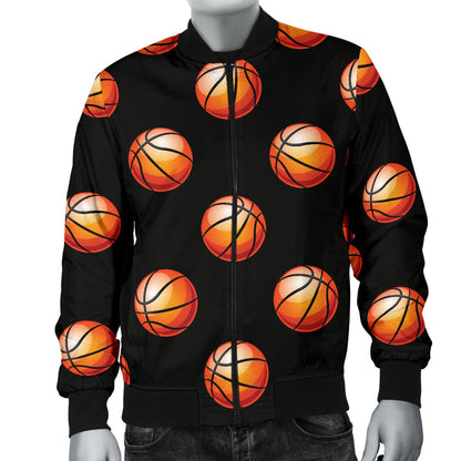Basketball Pattern Print Design 01 Men Bomber Jacket