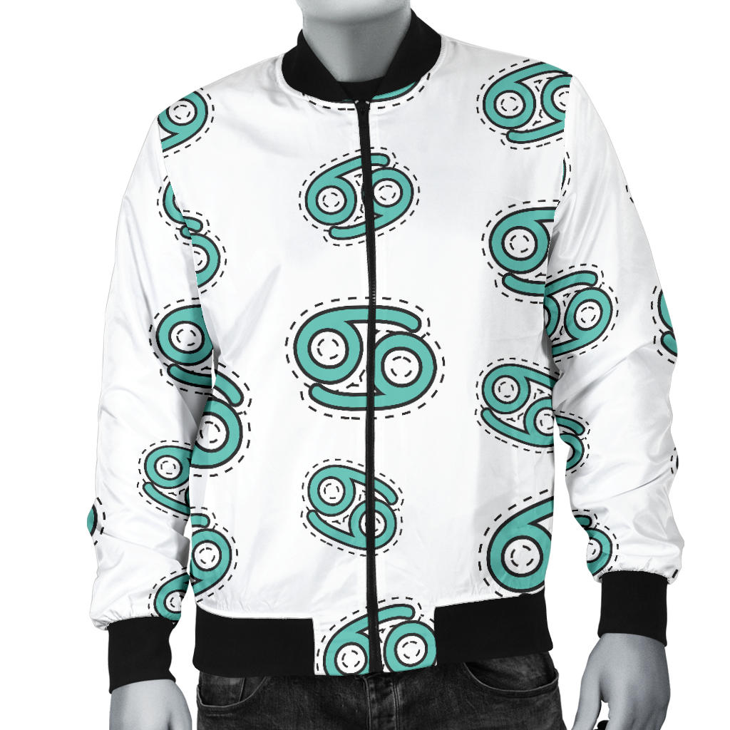 Cancer Zodiac Pattern Print Design 04 Men Bomber Jacket