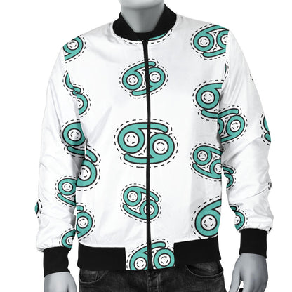 Cancer Zodiac Pattern Print Design 04 Men Bomber Jacket