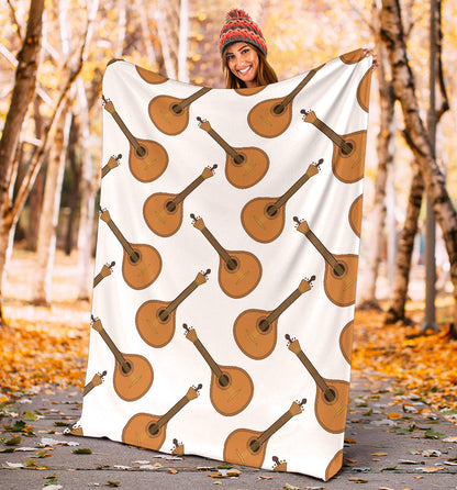 Mandolin Pattern Print Design 01 Premium Blanket