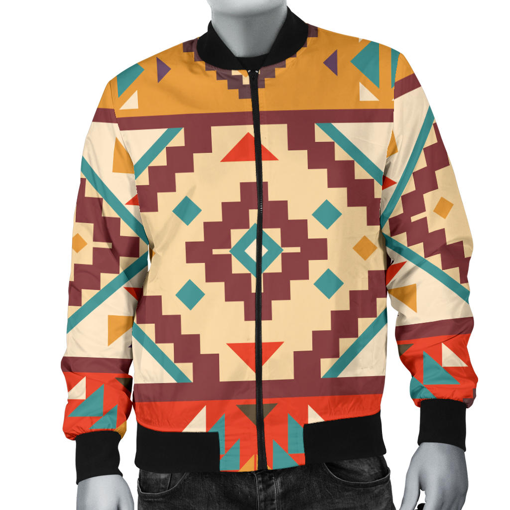 Navajo Pattern Print Design A01 Men Bomber Jacket