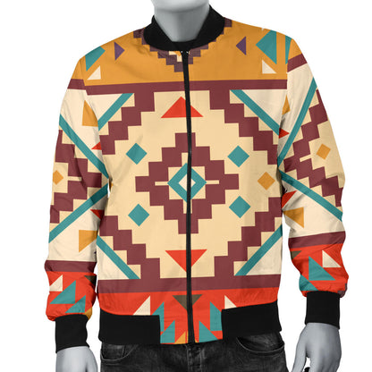 Navajo Pattern Print Design A01 Men Bomber Jacket