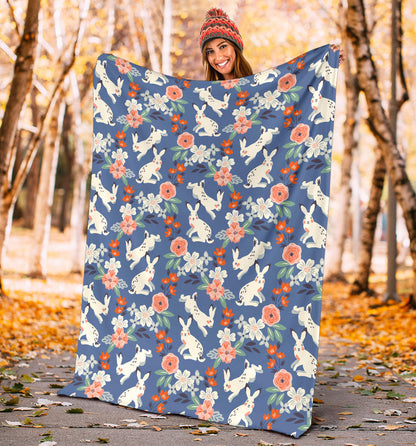 Bunny Pattern Print Design 07 Premium Blanket