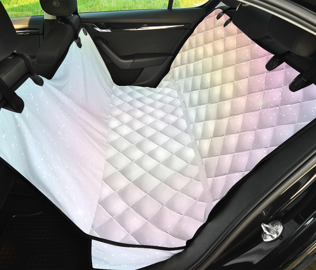 Nebula Pattern Print Design A02 Rear Dog Car Seat Cover Hammock
