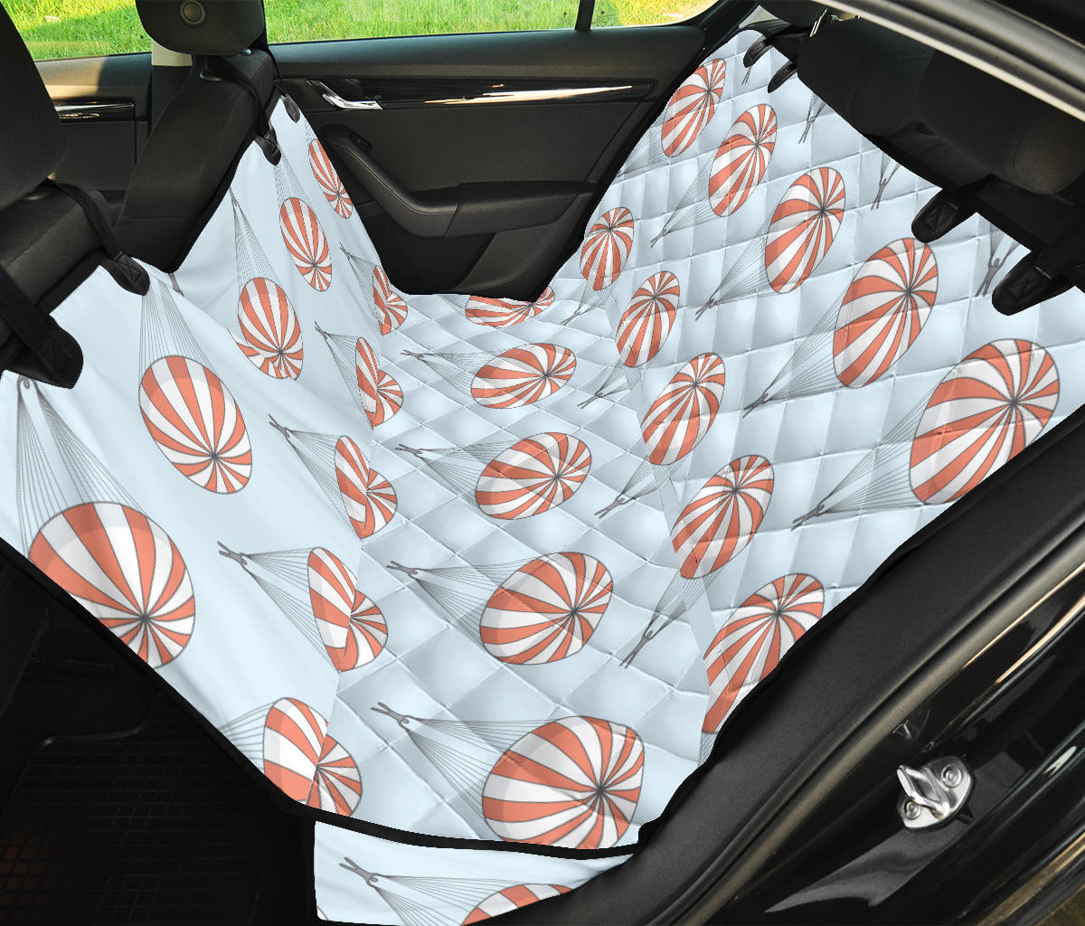 Skydiving Pattern Print Design 01 Rear Dog Car Seat Cover Hammock
