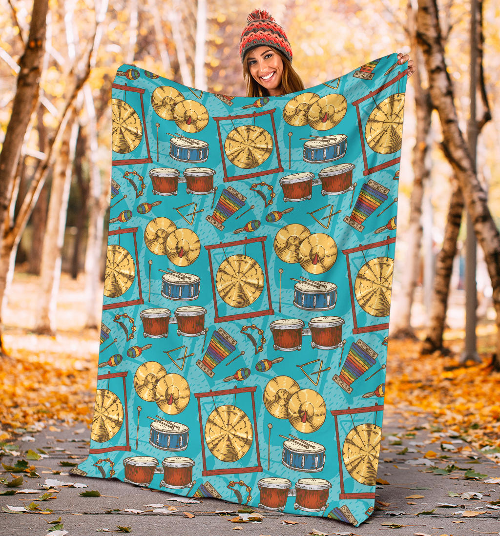 Percussion Pattern Print Design 03 Premium Blanket