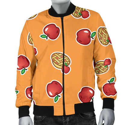 Apple Pie Pattern Print Design 02 Men Bomber Jacket