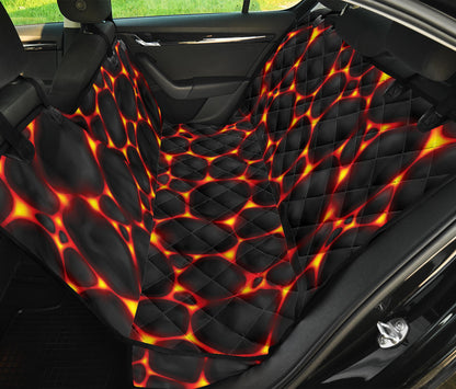 Lava Pattern Print Design 01 Rear Dog Car Seat Cover Hammock