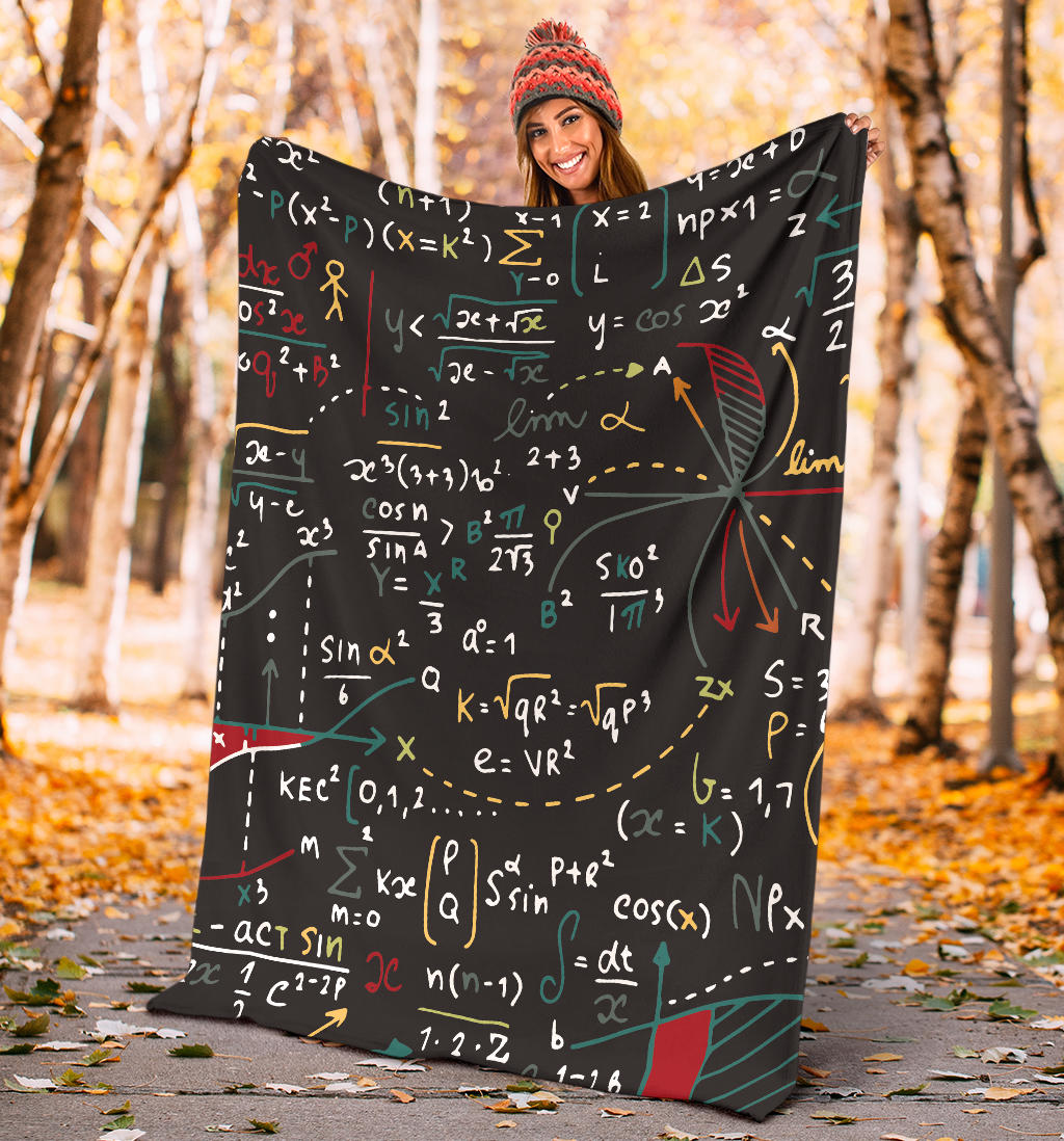 Math Pattern Print Design 04 Premium Blanket