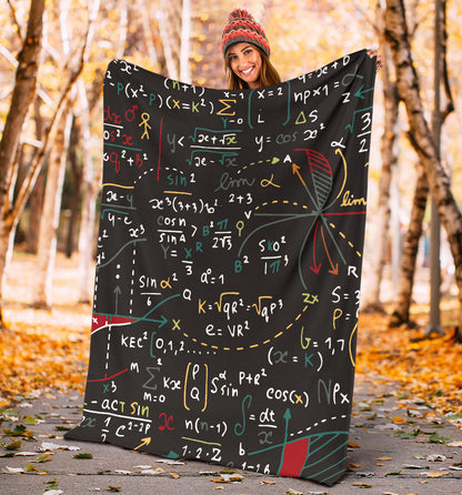 Math Pattern Print Design 04 Premium Blanket