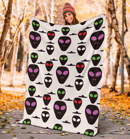 Alien Pattern Print Design 06 Premium Blanket