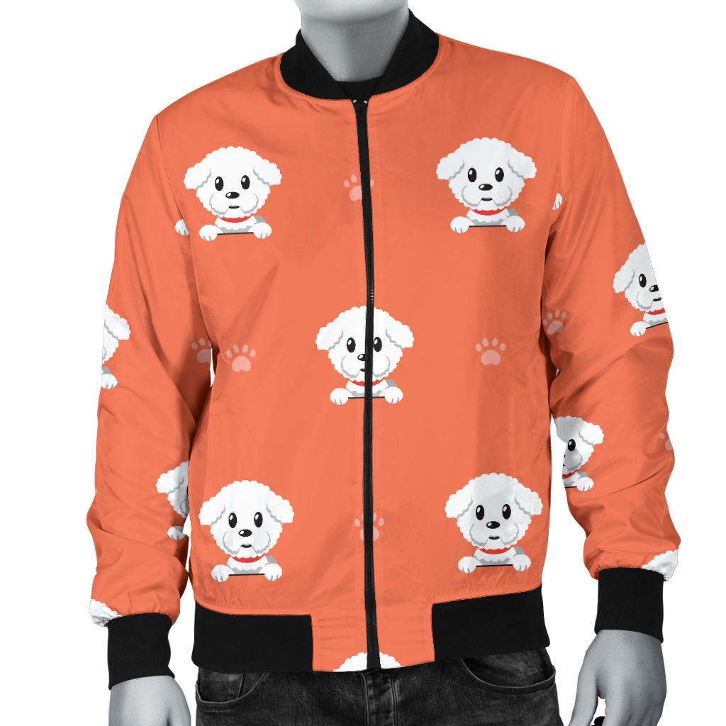 Bichons Frise Pattern Print Design 02 Men Bomber Jacket