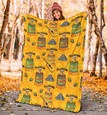 Maracas Mexican Style Pattern Print Design 02 Premium Blanket