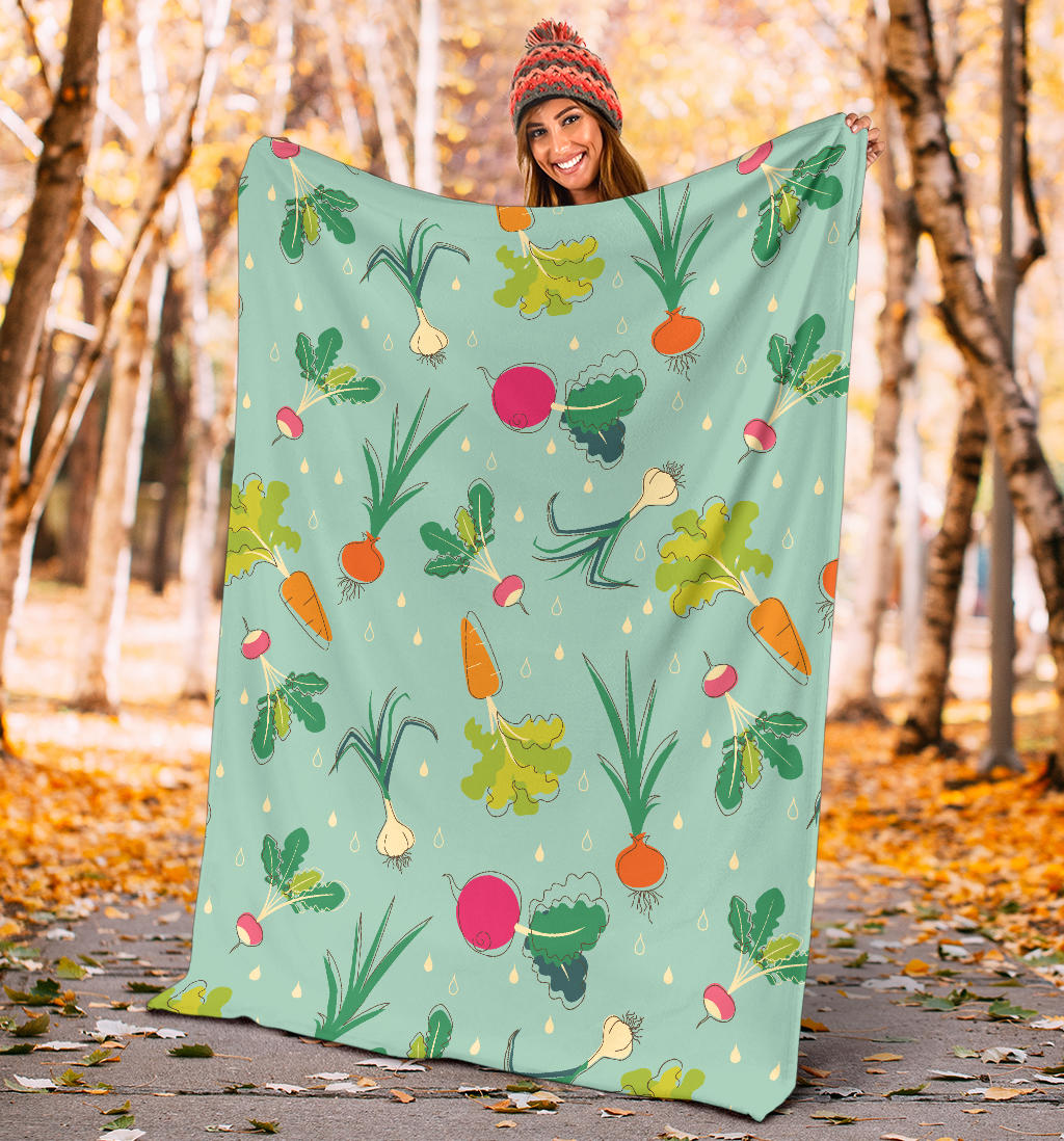 Radish Pattern Print Design A01 Premium Blanket
