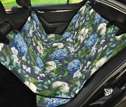 Hydrangea Pattern Print Design 02 Rear Dog Car Seat Cover Hammock