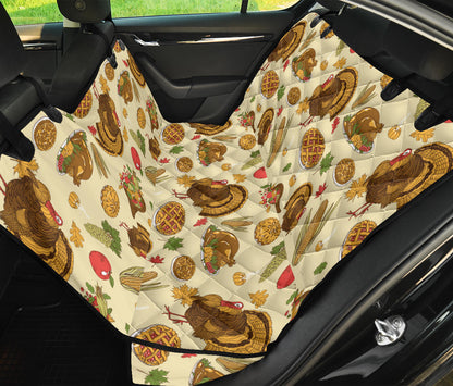 Turkey Pattern Print Design 02 Rear Dog Car Seat Cover Hammock