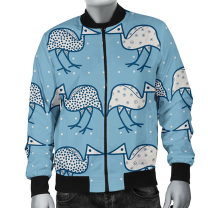 Emu Pattern Print Design 01 Men Bomber Jacket
