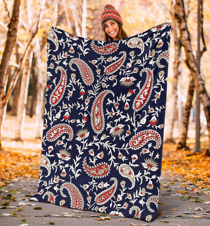 Paisley Pattern Print Design A05 Premium Blanket