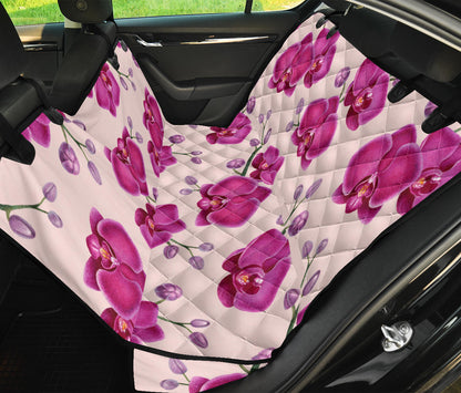 Orchid Pattern Print Design A02 Rear Dog Car Seat Cover Hammock