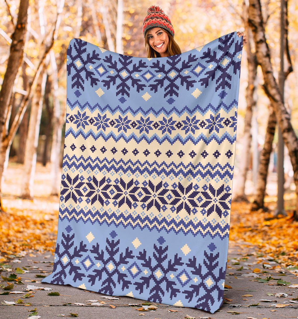Nordic Pattern Print Design A03 Premium Blanket