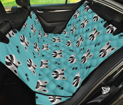 Raccoon Pattern Print Design A01 Rear Dog Car Seat Cover Hammock