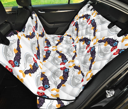 Fugu Pattern Print Design 03 Rear Dog Car Seat Cover Hammock
