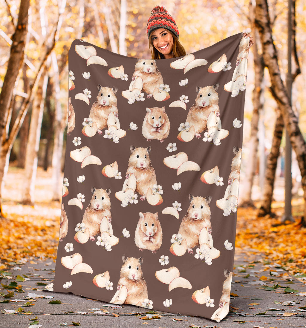 Hamster Pattern Print Design 03 Premium Blanket