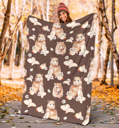 Hamster Pattern Print Design 03 Premium Blanket