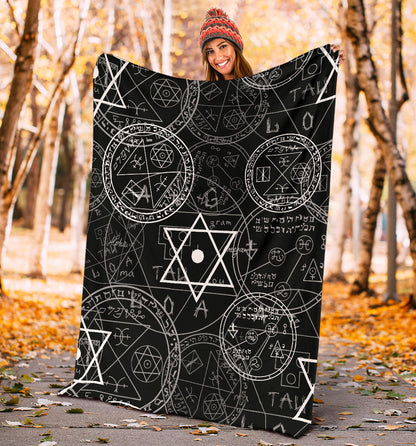 Pentagram Pattern Print Design A01 Premium Blanket
