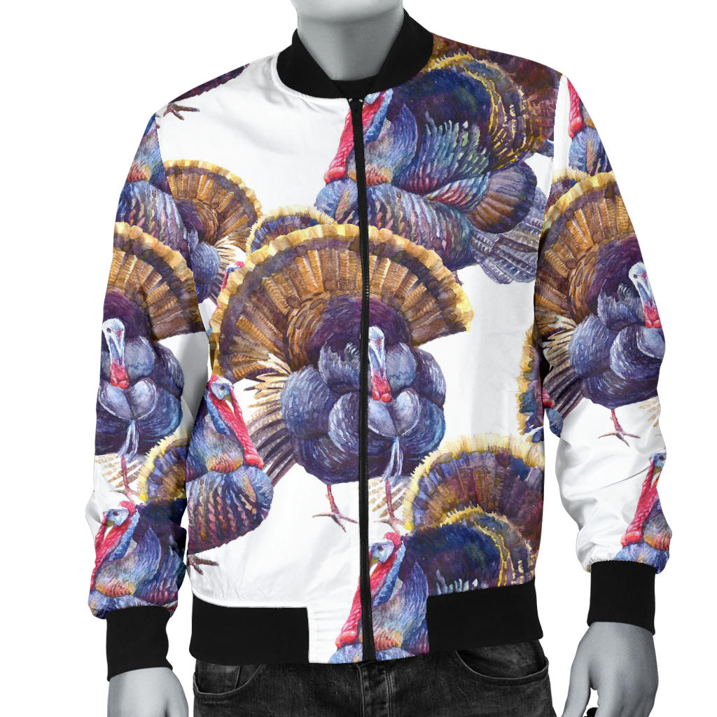 Turkey Pattern Print Design 01 Men Bomber Jacket