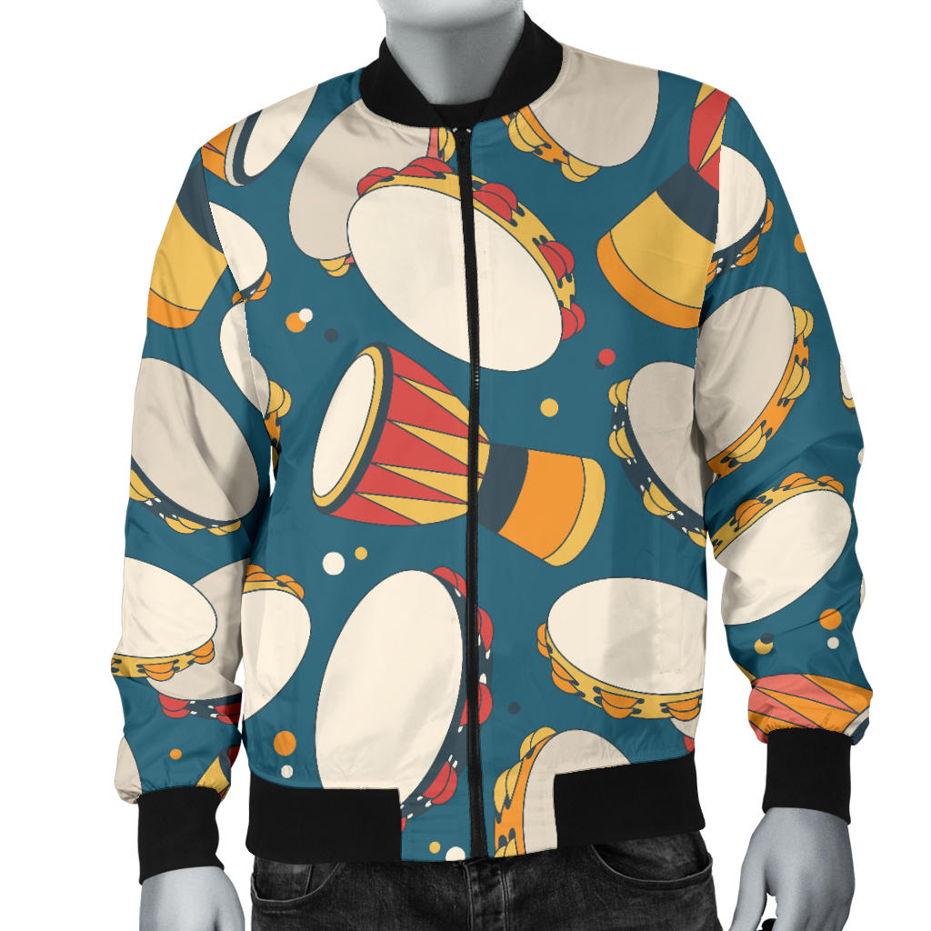 Tambourine Pattern Print Design 01 Men Bomber Jacket