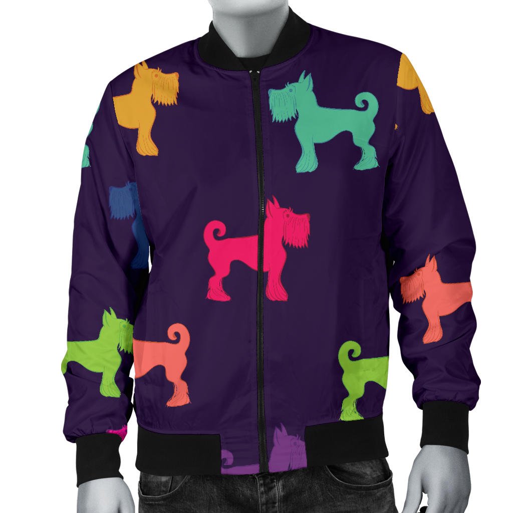 Schnauzers Pattern Print Design A05 Men Bomber Jacket