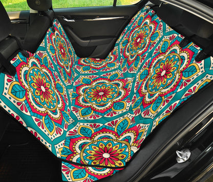 Mandala Pattern Print Design 03 Rear Dog Car Seat Cover Hammock