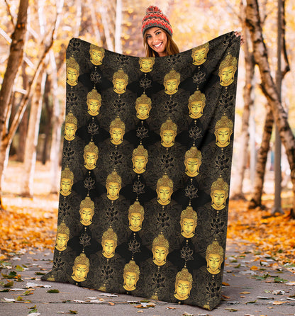 Buddha Pattern Print Design 04 Premium Blanket