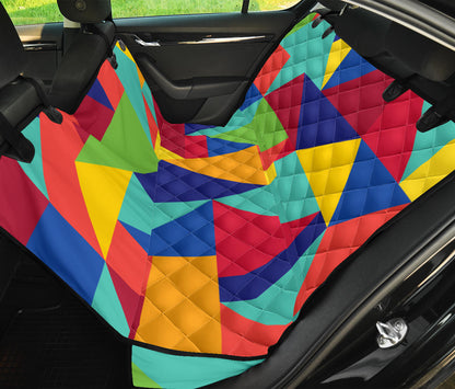Mosaic Pattern Print Design 01 Rear Dog Car Seat Cover Hammock