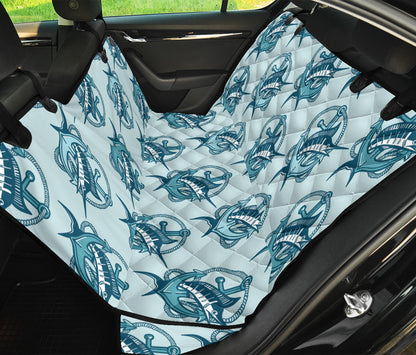 Swordfish Pattern Print Design 03 Rear Dog Car Seat Cover Hammock