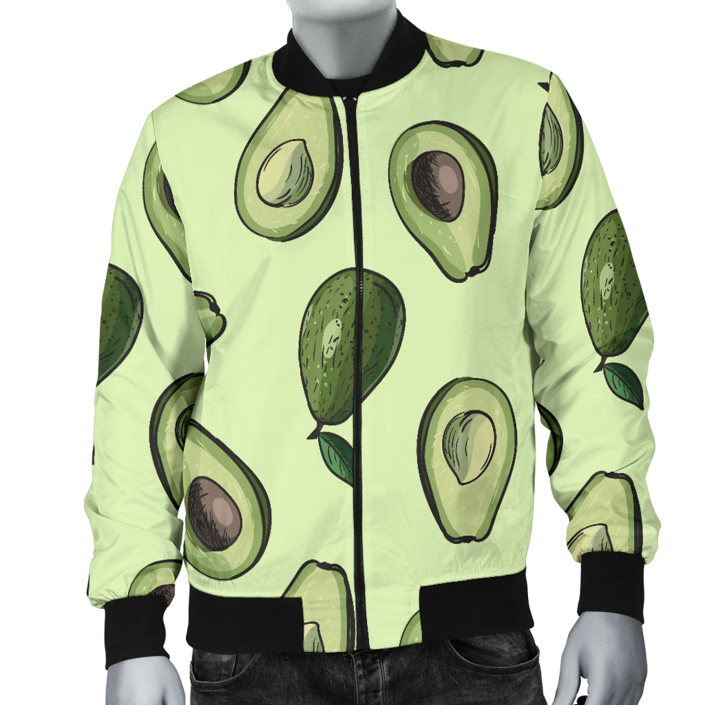 Avocado Pattern Print Design 02 Men Bomber Jacket