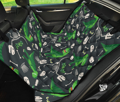 T Rex Pattern Print Design A05 Rear Dog Car Seat Cover Hammock