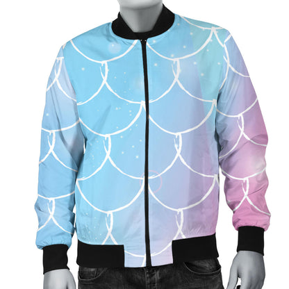 Rainbow Pattern Print Design A06 Men Bomber Jacket