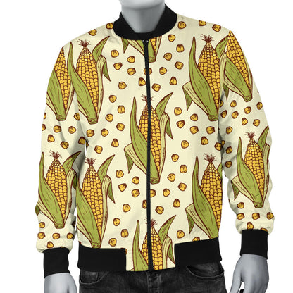 Corn Pattern Print Design 01 Men Bomber Jacket
