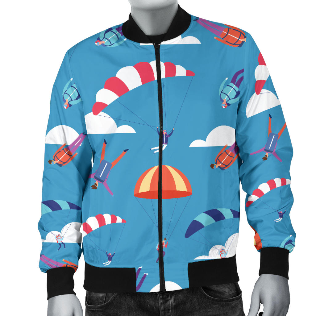 Skydiving Pattern Print Design 03 Men Bomber Jacket