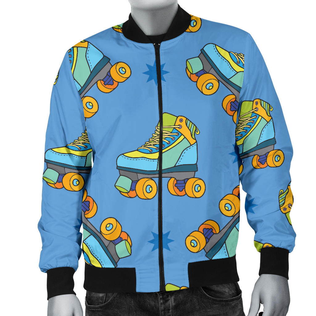 Roller skate Pattern Print Design A04 Men Bomber Jacket