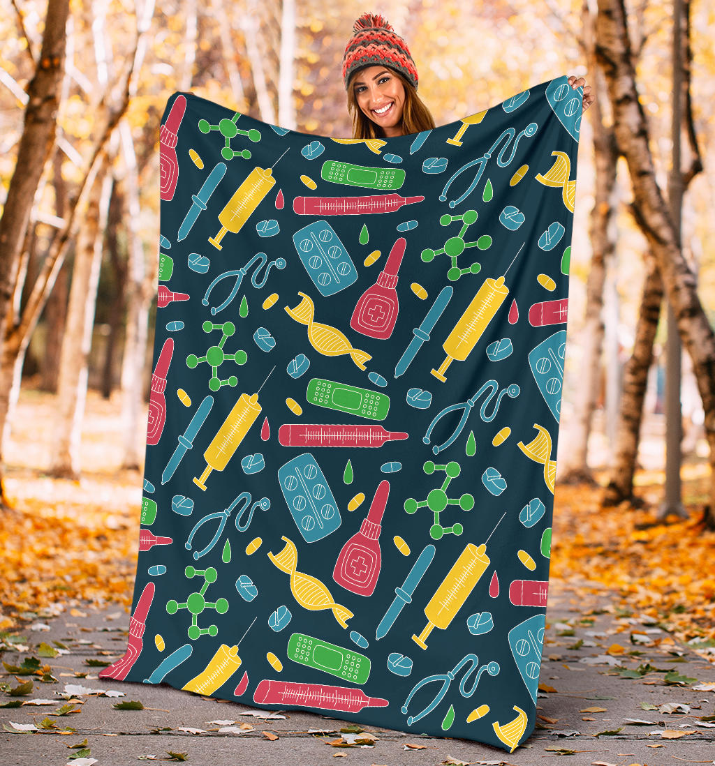 Phlebotomist Pattern Print Design A03 Premium Blanket