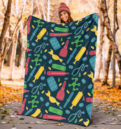 Phlebotomist Pattern Print Design A03 Premium Blanket