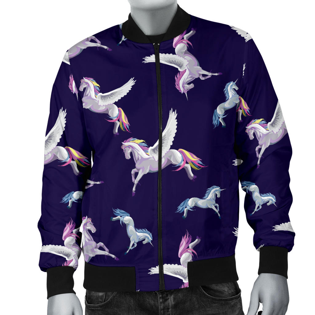 Pegasus Pattern Print Design 02 Men Bomber Jacket