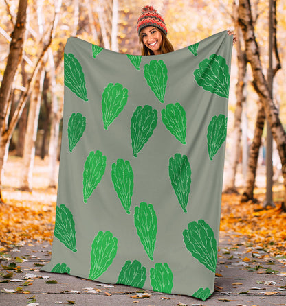 Lettuce Pattern Print Design 02 Premium Blanket
