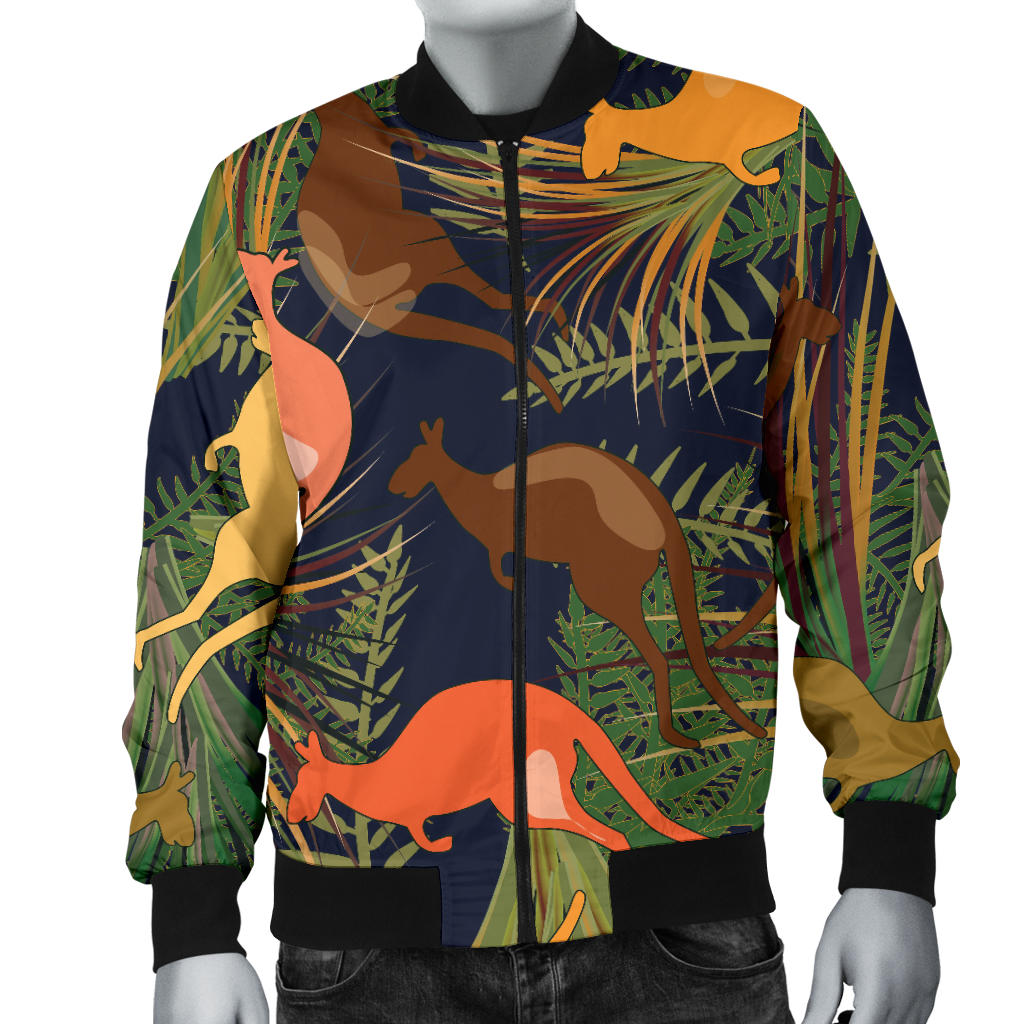 Kangaroos Pattern Print Design 07 Men Bomber Jacket