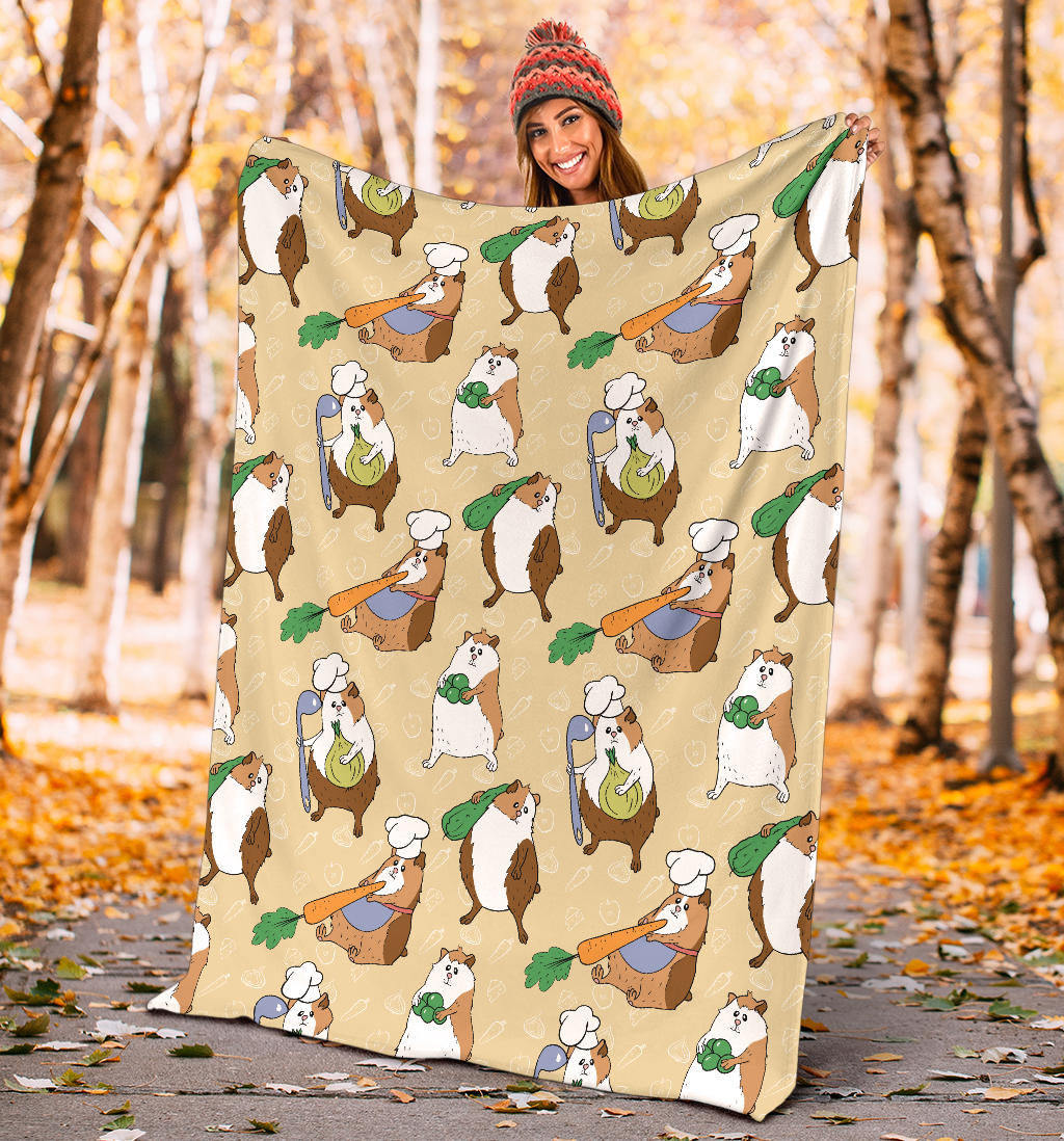 Guinea Pig Pattern Print Design 03 Premium Blanket