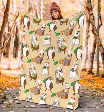 Guinea Pig Pattern Print Design 03 Premium Blanket