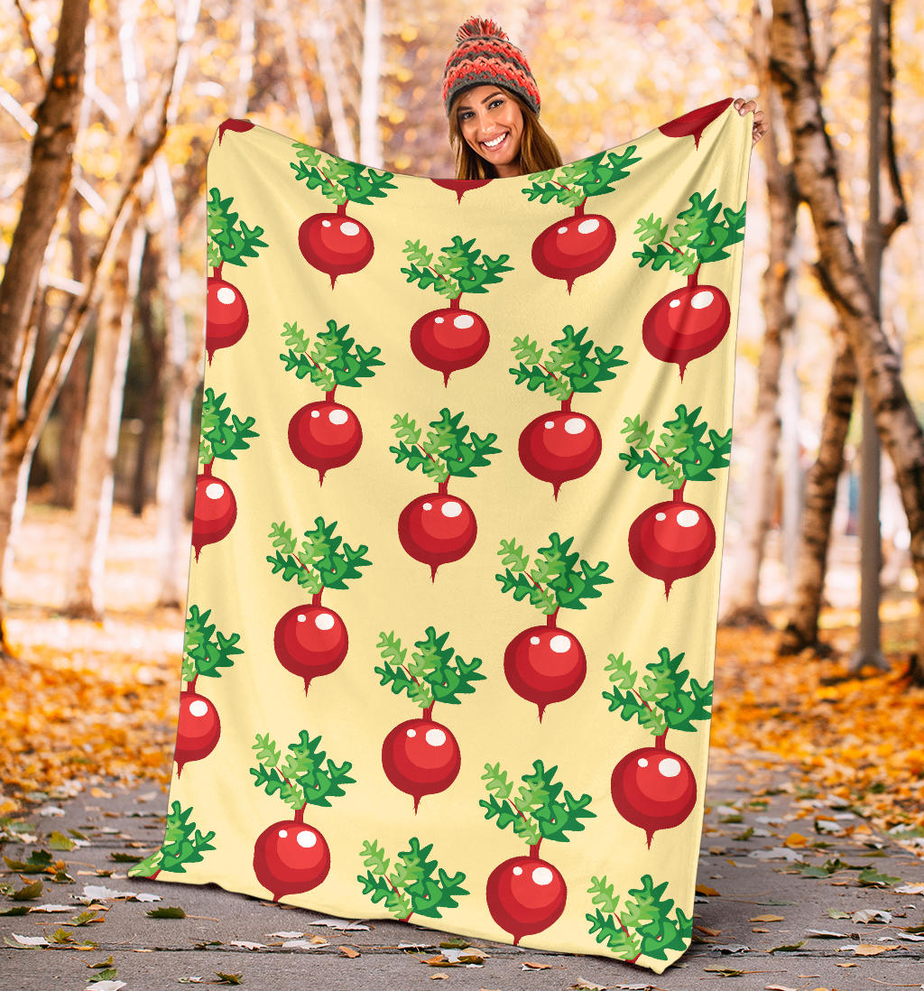 Radish Pattern Print Design A02 Premium Blanket
